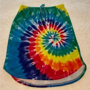 Darling knee length tie-dye girls skirt